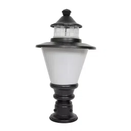 Fos Lighting Vivo 8x13 Black Steel and White Acrylic Outdoor Gate Light - VivoMilky-Black-MS-S-GL1-picture-13