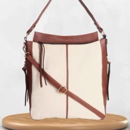 Yelloe Off White Solid Large Shoulder Handbag-picture-42