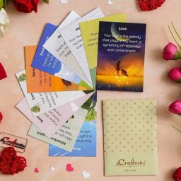 eCraftIndia Multicolor Paper Messages Greeting Cards For Boyfriend - Set of 10-11
