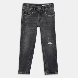 Blue Giraffe Boys Grey Cotton Solid 1 Jeans-picture-25