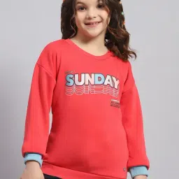 Monte Carlo Kids Coral Printed Full Sleeves Sweatshirt-image-18