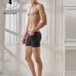 LUX Venus Assorted Cotton Pocket Trunks - Pack of 4-image-44