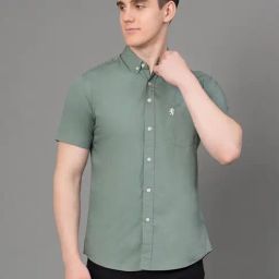 Red Tape Green Cotton Regular Fit Shirt-image-55