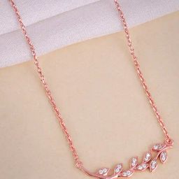 GIVA 925 Sterling Silver Rose Gold Necklace for Women-image-73