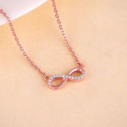 GIVA 925 Sterling Silver Rose Gold Necklace for Women-image-68