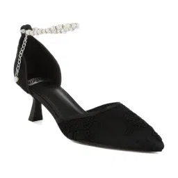 Rag & Co Women's Black Ankle Strap Sandals-picture-3