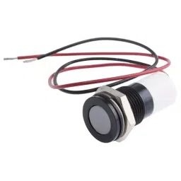 RS PRO White Panel Mount Indicator 24V DC, Mounting Hole Size 14 mm, Termination Type Lead Wires, IP Rating IP67, Model No 7039011-13