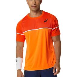 Asics Orange Regular Fit Colour Block Sports T-Shirt-picture-7