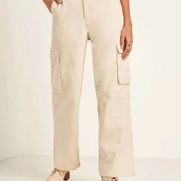 SF Jeans by Pantaloons Off White Plain Trousers-image-91