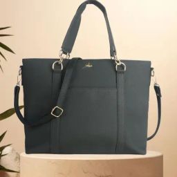 Yelloe Green Solid Large Shoulder Handbag-picture-5