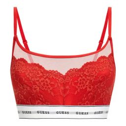 Guess Red Self Design Bralette Bra-picture-28