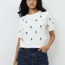 LOV by Westside Off-White Floral Knitted Sweater-image-73