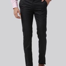 Raymond Grey Slim Fit Trousers-image-64