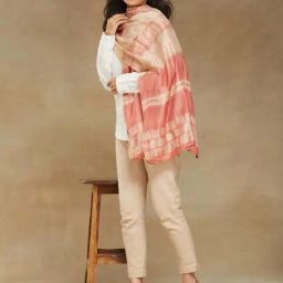 Fabindia Peach Printed Stole-image-9