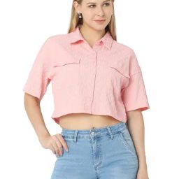 Smarty Pants Pink Crop Shirt-image-97