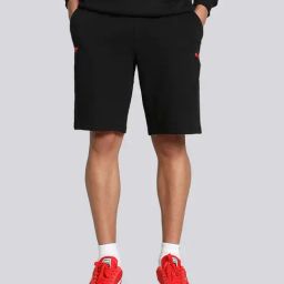 Puma Essentials Black Cotton Regular Fit Sports Shorts-image-44