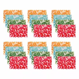 POLEN Fullscape Folder File 18 Microns Poly Plastic Button Bag Traditional Design Multicolor (Pack of 24)-35