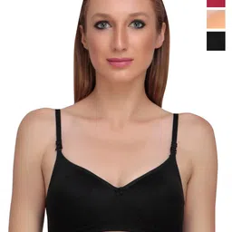 Liigne Pack Of 4 Full Coverage Lightly Padded Everyday Bra With All Day Comfort-25