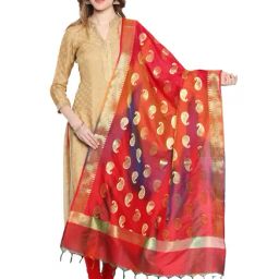 Dupatta Bazaar Red & Gold Dupatta-25