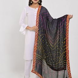 Apratim Printed Bandhani Dupatta with Gotta Patti-19