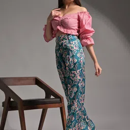 Moda Rapido Off Shoulder Neck Top With Trousers Co-Ords-picture-35
