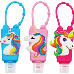 ( PACK OF 4) Hand Sanitizer Holder Keychain Empty Travel Size Hand Sanitizer Keychain For Backpack Small Hand Sanitizer Bottles For Kids Portable Refillable, Random Cartoon Characters(PACK OF 4) image 2