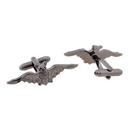 mrcuff Bat Vampire Halloween Wings Pair Cufflinks in a Presentation Gift Box & Polishing Cloth image 2
