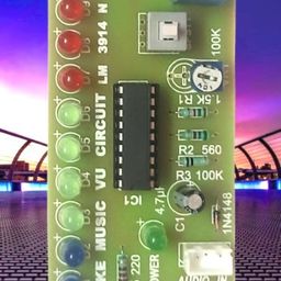 CKE LM3914N/LM3915N Stereo Audio Level Indicator of 10 LED Adjustable DC 12V BAR & DOT Mode Display Lights image 3