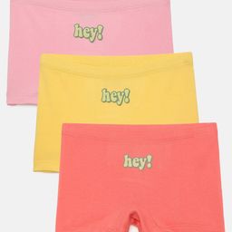 Mackly Pack Of 3 Hey! Printed Boxer Briefs - Pink/ Yellow/ Peach-image-75