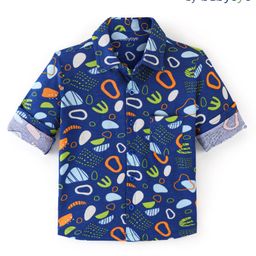 Babyoye 100% Cotton Full Sleeves Printed Shirt with Eco-Jiva Finish - Blue-image-54