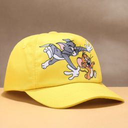 Babyhug Cotton Cap Tom and Jerry Yellow - Diameter 17 cm-image-47
