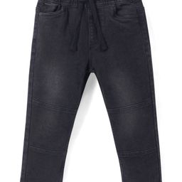 Pine Kids Full Length Denim Washed Jeans - Black-image-52