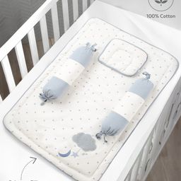 Mi Arcus Constellation Baby Mattress Set With Pillow & 2 Bolsters - White-picture-22