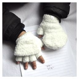 Tipy Tipy Tap Fur Detailed Hooded Gloves - White-65