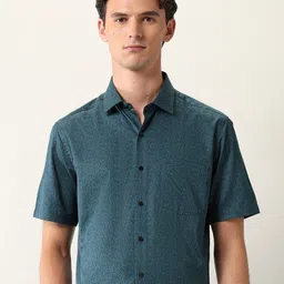 Arrow Classic Floral Printed Opaque Cotton Ceremonial Formal Shirt-image-83