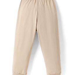 Smarty Boys Sinker Knit Full Length Lounge Pant with Text Print - Khaki image 2