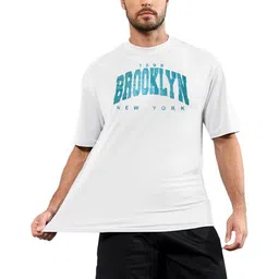 DIAZ Pack Of 2 Typography Printed Round Neck Regular Sleeves Cotton Oversized T-shirts-picture-44