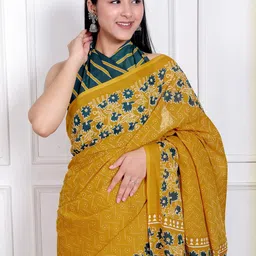 Lovwear Mustard Pure Cotton Sarees-picture-11