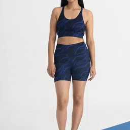 Hunnit Women Printed Slim Fit High-Rise Training or Gym Sports Shorts with Antimicrobial Technology-image-34