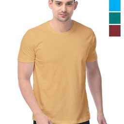 COLOR CAPITAL Unisex Pack Of 4 Solid Round Neck Cotton T-shirts-image-40