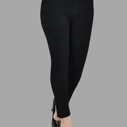 LINARIA Women Classic Slim Fit No Fade Clean Look Dark Shade Jeans-image-92