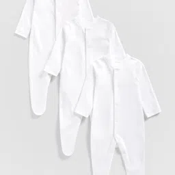 mothercare Kids Pack of 3 Cotton Sleepsuit-image-52