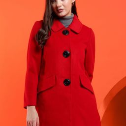 Stylecast X Kotty Women Spread Collar Single-Breasted Overcoat-image-6