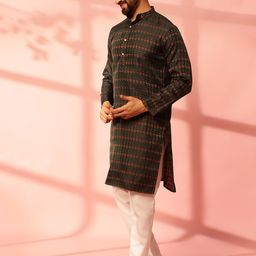 Anouk Men Regular Kurta with Pyjamas image 2