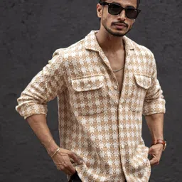 Powerlook Men Opaque Checked Casual Shirt-picture-9