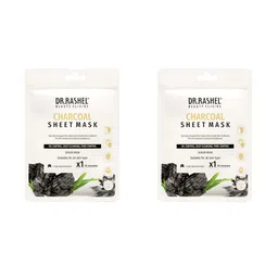 DR.RASHEL Set Of 2 Charcoal Sheet Mask With Serum - 20 g Each image 1