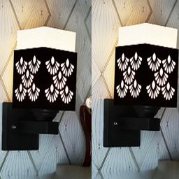 Gojeeva Brown Wood Square Wall Lamps-picture-11