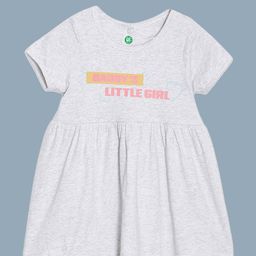 YK Organic Girls Fit & Flare Round Neck Short Sleeves Dress-image-125