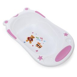 Baby Bath Tub Bear Print - White & Pink-image-98