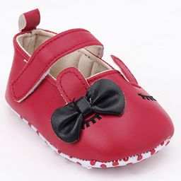 Cute Walk by Babyhug Booties Bunny Design - Dark Pink-image-24